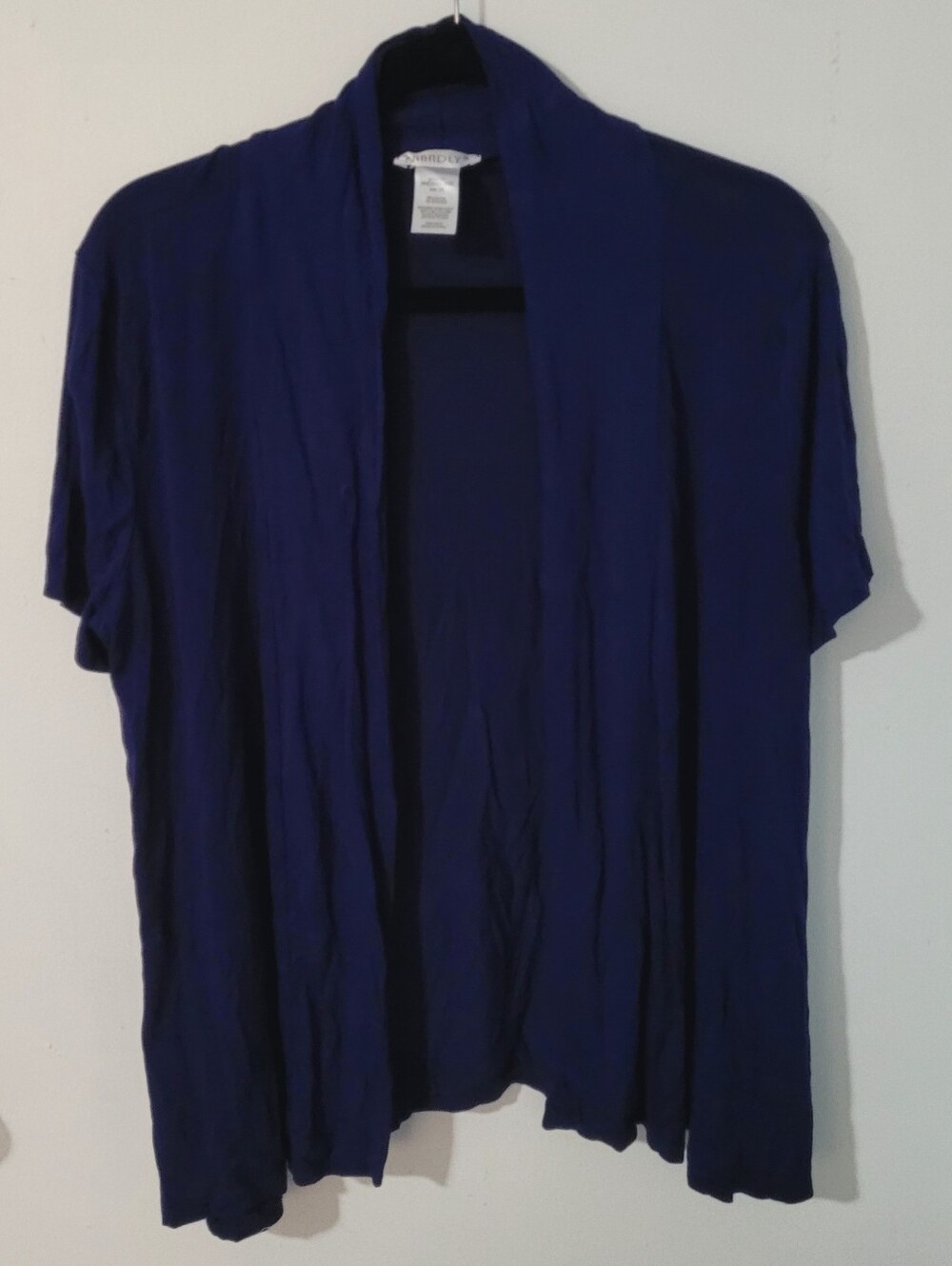 Chandly Navy Blue Open Front Cardigan Sz. 1X  Spandex Stretch